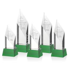 Vertex Green on Base Diamond Crystal Award - Crystal Awards