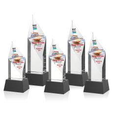 Vertex Full Color Black on Base Diamond Crystal Award - Diamond Awards