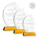 Wichita Amber on Newhaven Base Flame Crystal Award