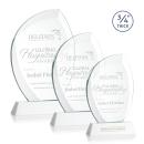Wichita White on Newhaven Base Flame Crystal Award