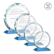 Centura Sky Blue Circle Crystal Award - Awards and Trophies