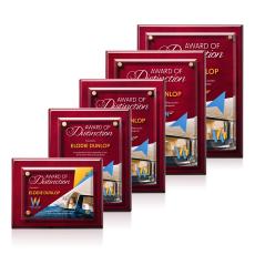 Caledon Full Color Plaque - Rosewood/Gold - Plaque Awards