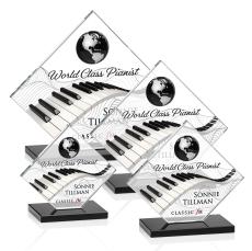 Ferrand Full Color Black/Silver Diamond Crystal Award - Diamond Awards