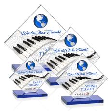 Ferrand Full Color Blue/Silver Diamond Crystal Award - Diamond Awards