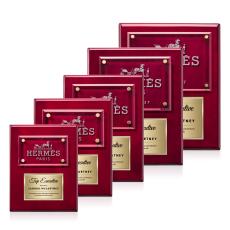 Gossamer Plaque - Rosewood/Gold - Plaque Awards