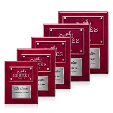 Gossamer Plaque - Rosewood/Silver - Plaque Awards