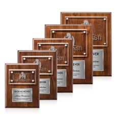 Gossamer Plaque - Walnut/Silver - Plaque Awards