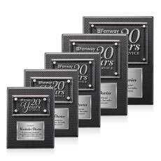 Gossamer Plaque - Carbon Fibre/Silver - Plaque Awards