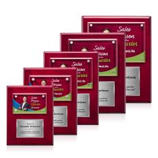Gossamer Full Color Plaque - Rosewood/Silver - Plaque Awards