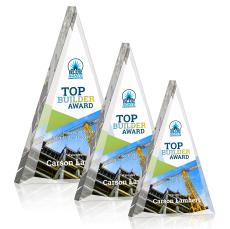 Shrewsbury Full Color Clear Pyramid Acrylic Award - Acrylic Awards