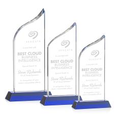 Pollock Blue Peaks Crystal Award - Crystal Awards