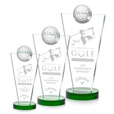 Slough Golf Green Globe Crystal Award - Golf Awards