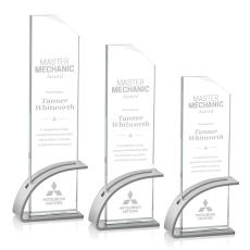 Barton Silver Rectangle Crystal Award - Awards and Trophies