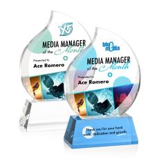 Preswick Full Color Flame on Base Crystal Award - Crystal Awards