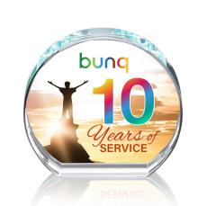 Abrams Full Color Circle Crystal Award - Desktop Awards