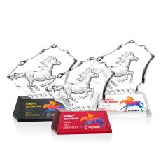Ottavia Horse Full Color Animals Crystal Award - Crystal Awards