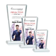 Chatham Full Color White Rectangle Crystal Award - Awards and Trophies