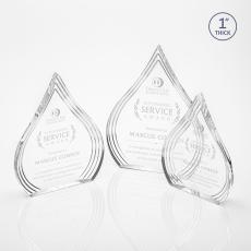 Dover Clear Tear Drop Acrylic Award - Acrylic Awards