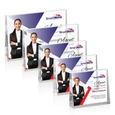 Lansing Full Color Clear (Horiz) Rectangle Acrylic Award - Full Color Imprint