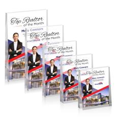 Lansing Full Color Clear (Vert) Rectangle Acrylic Award - Full Color Imprint