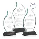 Croydon Black on Newhaven Base Flame Crystal Award