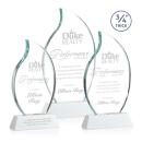 Croydon White on Newhaven Base Flame Crystal Award