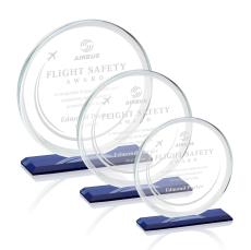 Verdun Circle Crystal Award - Colored Crystal Awards