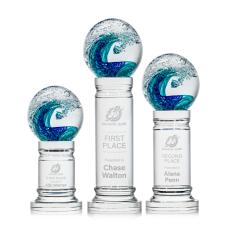 Surfside Globe on Colverstone Base Glass Award - Glass Awards