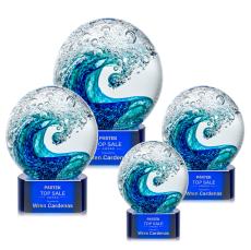 Surfside Blue on Paragon Globe Glass Award - Glass Awards