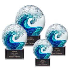 Surfside Black on Paragon Globe Glass Award - Glass Awards