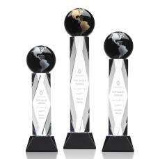 Ripley Globe Black/Gold Towers Crystal Award - Awards and Trophies