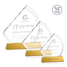 Nantucket Amber on Newhaven Peaks Crystal Award - Awards and Trophies