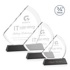 Nantucket Black on Newhaven Peaks Crystal Award - Awards and Trophies