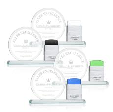 Balmore Add-a-Block Circle Crystal Award - Metal Awards