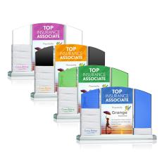 Lavery Add-a-Block Full Color Silver Peaks Crystal Award - Awards and Trophies