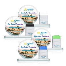 Balmore Add-a-Block Full Color Circle Crystal Award - Metal Awards