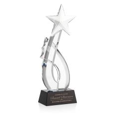 Odessa Shooting Black Star Crystal Award - Crystal Awards