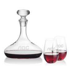 Stratford Decanter & Boston Stemless Wine - Corporate Gifts