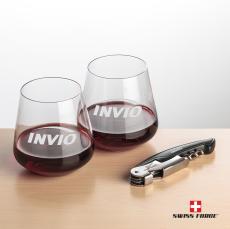 Swiss Force Opener & Breckland Stemless Wine - Corporate Gifts