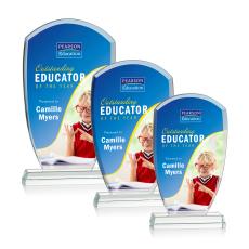 Leighlin Full Color Peaks Crystal Award - Full Color Imprint