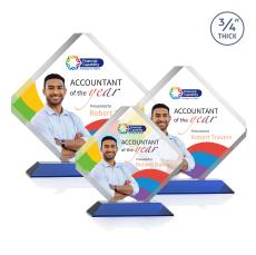 Toulon Full Color Blue Diamond Crystal Award - Diamond Awards