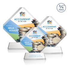 Toulon on Newhaven Full Color Starfire Diamond Crystal Award - Full Color Imprint