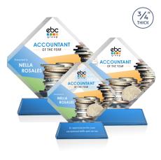 Toulon on Newhaven Full Color Sky Blue Diamond Crystal Award - Diamond Awards