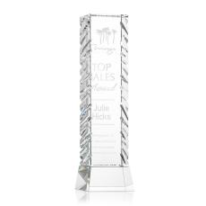 Kaleidoscope Towers on Base Crystal Award - Crystal Awards