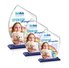 Winston Full Color Peaks Crystal Award - Crystal Awards