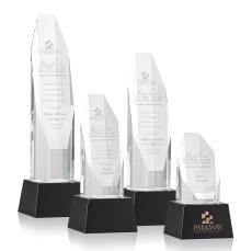 Barrhaven Black on Base Polygon Crystal Award - Crystal Awards