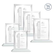 Messina White Rectangle Crystal Award - Awards and Trophies