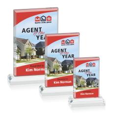 Harmony Desktop Full Color Rectangle Crystal Award - Full Color Imprint