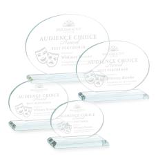 Austin Clear (Horiz) Circle Crystal Award - Awards and Trophies