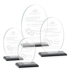Austin Black (Vert) Circle Crystal Award - Awards and Trophies